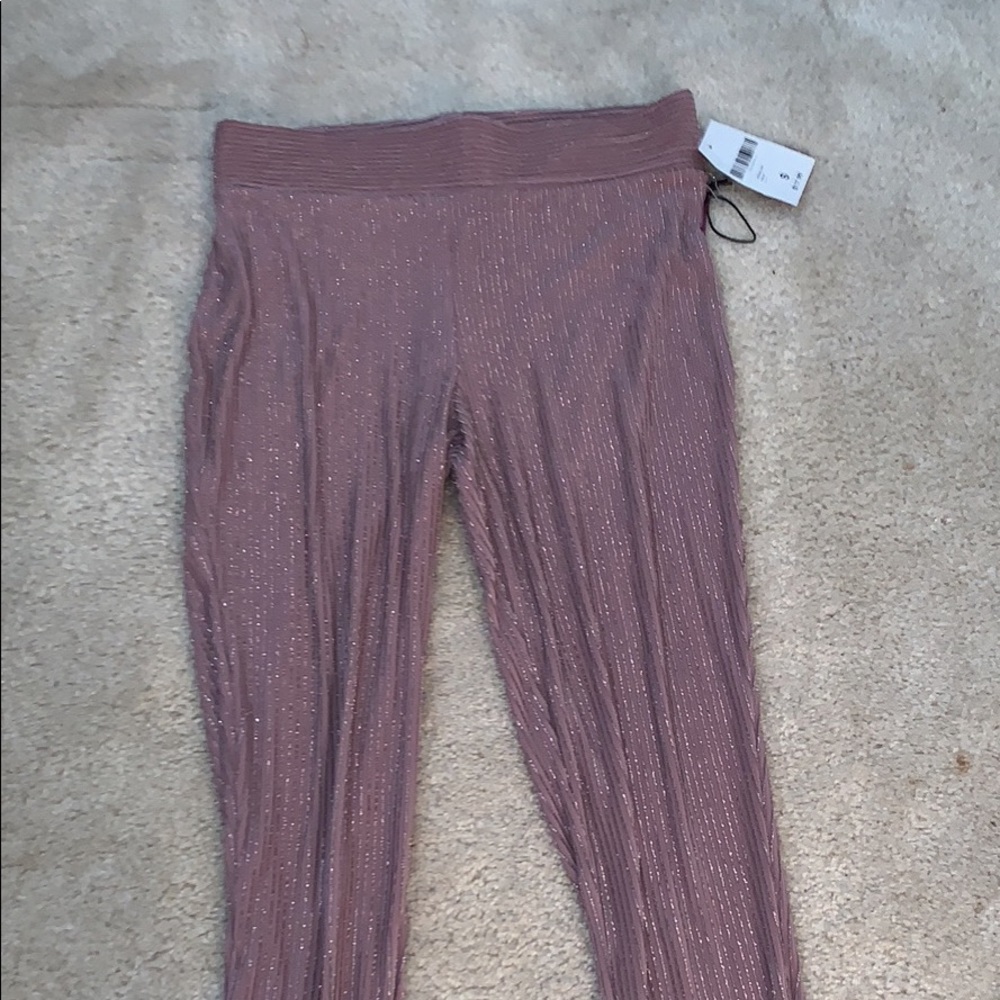 pink sparkly ribbed pants